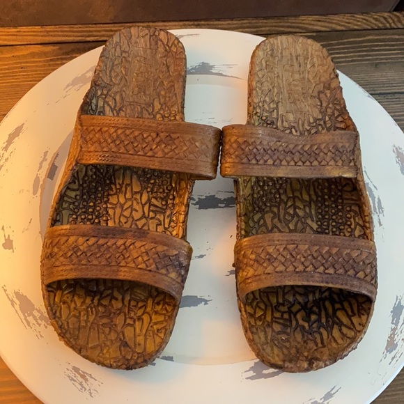 J-Slips Hawaiian Jesus Sandals Unisex XL Coconut - Picture 2 of 4